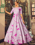 Traditional Function Wear Gown Collection Purple Cotton Gown Front View